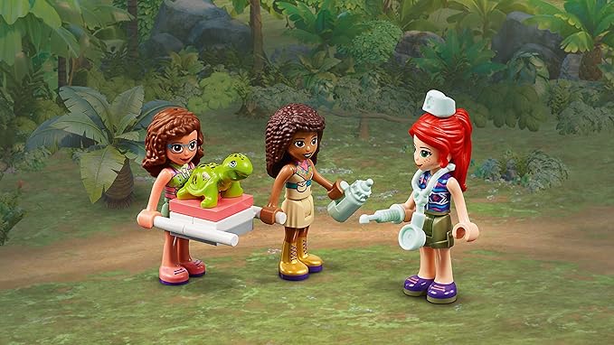 LEGO Friends Jungle Rescue Base 41424 Building Toy for Kids Animal Rescue Kit That Includes a Jungle Tree House and 2 Elephant Figures for Adventure Fun (648 Pieces)