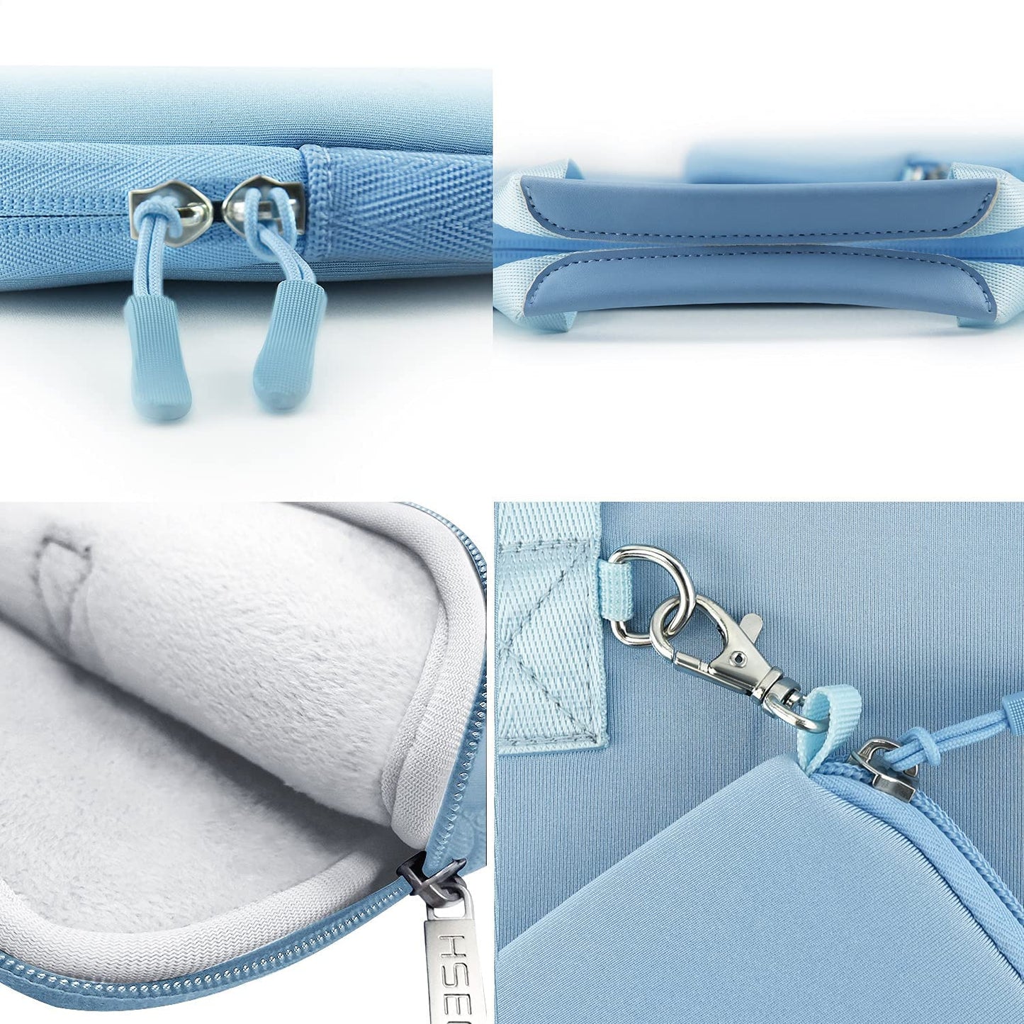Hseok Laptop Sleeve 13.3-14 inch Case with Small Pouch, Neoprene Computer Bag Compatible with MacBook Neo/Pro 14 M5/M4/M3/M2/M1, Mac Air/Pro 13.3, XPS 14 and Most 13-14 inch Notebooks,S02B01