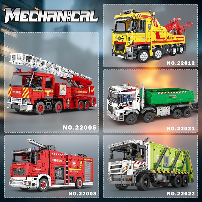 Reobrix Fire Engine Truck Building Blocks SetAPP Remote Control RC Fire Engine Toy Set 22005Emergency Vehicle Building Toys Large Fire Truck Model Car Toy for Adult3047 PCS