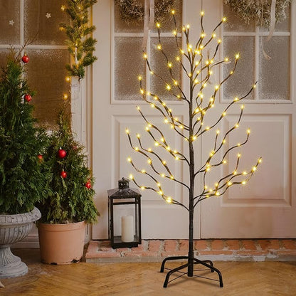 LIGHTSHARE 3FT 112LED Star Light Tree, for Home Festival Party Christmas, Indoor and Outdoor Use, Warm White