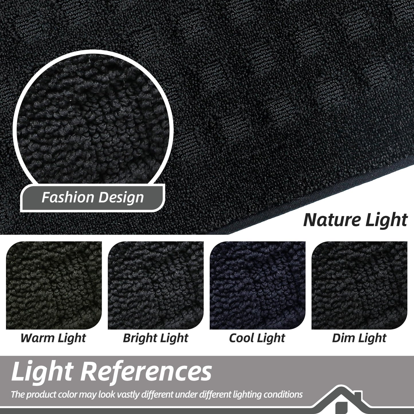BEQHAUSE Dirt Trapper Door Mats 32"x48", Non-Slip Waffle Doormat Indoor Entrance Low-Profile, Dirt Resist and Absorbent Entryway Rugs Washable Inside Welcome Floor Mat for Front Back Door, Black