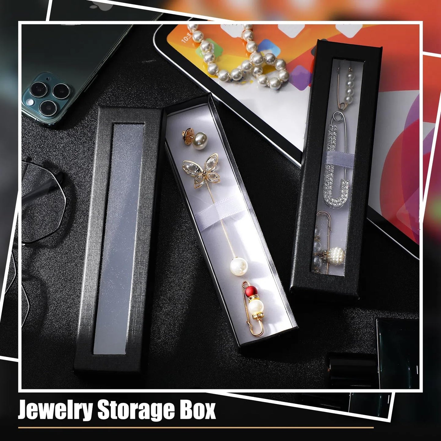 Spakon 16 Pcs Pen Gift Box Empty Cases with Clear Lid Jewelry Ballpoint Display Case Empty Present Collection Cases for Business Birthday Souvenir Office Supplies Father Mother Day Graduate
