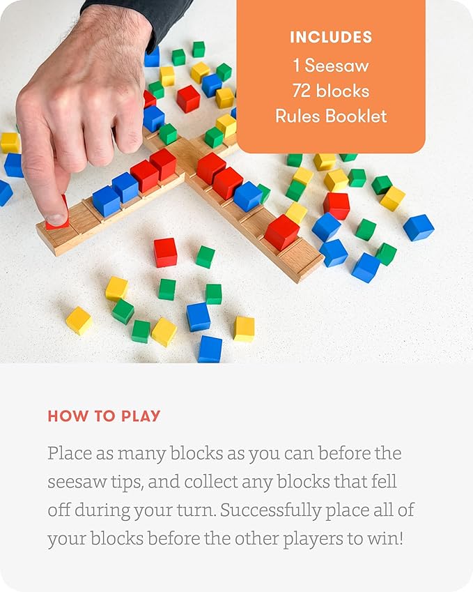 SimplyFun Kilter - The Educational Game of Levers &amp Motion - Hilarious Family Fun with an Introduction to Physics &amp Predicting Outcomes - Kids Game - 2 to 4 Players - Ages 8 &amp Up