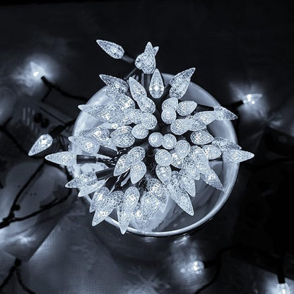 Dazzle Bright C6 Christmas String Lights, 200 LED 66 FT Waterproof Connectable String Lights with Timer, 8 Modes Christmas Lights for Indoor Outdoor Home Garden Yard Xmas Tree Decoration (White)
