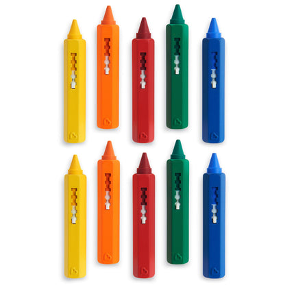 Munchkin® Draw™ Bath Crayons Toddler Bathtub Toys, Non-Toxic and Washable, For Kids 36 Months and Up, 10 Count