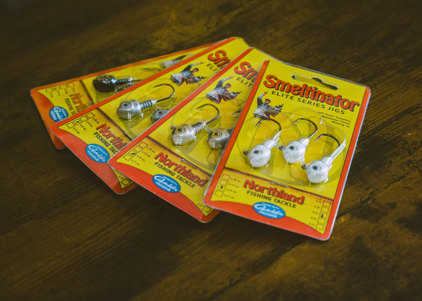 Northland Fishing Tackle Smeltinator Jig Head, Premium Bass Fishing Lure for Swimbaits & Plastics, 3 Pack - 1/4 Oz, Ralphs Smoke, 1/0 Hook
