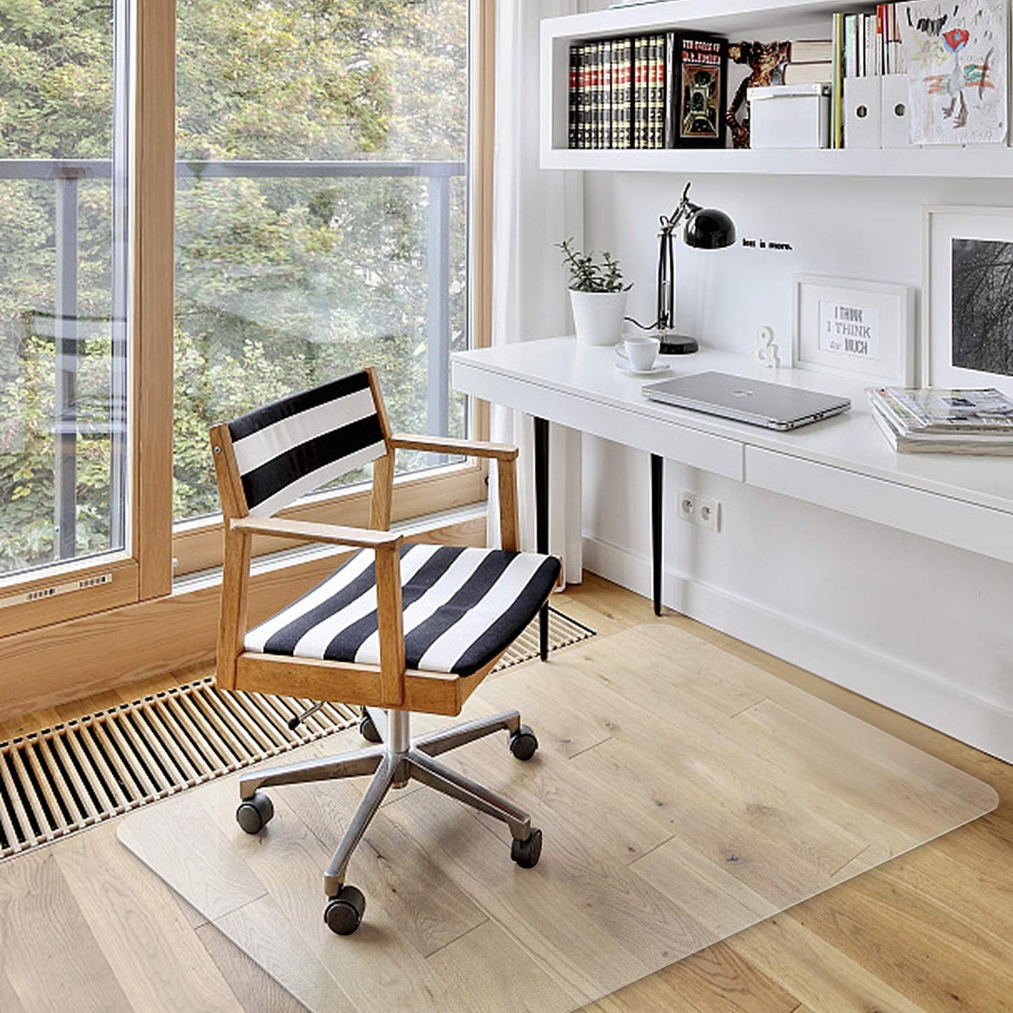 Azadx Office Chair Mat for Hard Floors 36 X 48, Clear PVC Hardwood Floor Mat, Durable Plastic Floor Protector for Home and Office use (36" X 48" Rectangle)