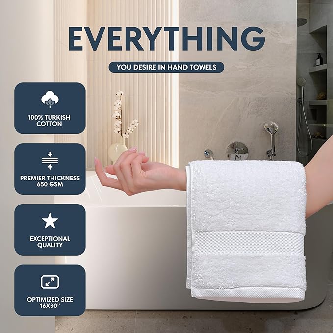 Luxury White Hand Towels