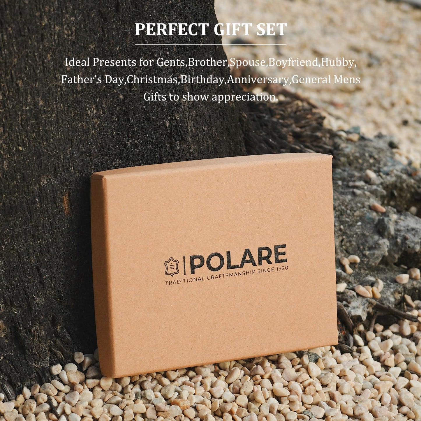 Polare Full Grain Leather Wallet for Men Bifold RFID Blocking Cash Credit Card Case with Air Tag Slot and YKK Zip Coin Pocket (Dark Brown with AirTag Slot)