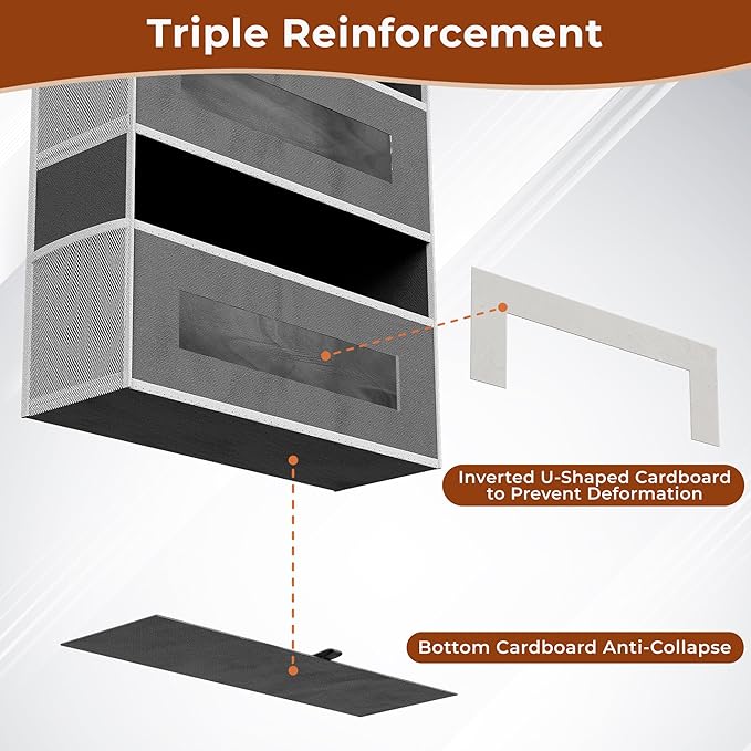 3 Packs 5-Tier Over the Door Storage Organizer