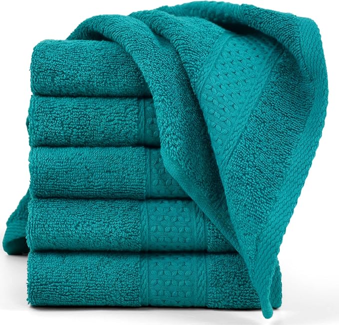 Cleanbear Wash Cloths Turquoise Washcloths