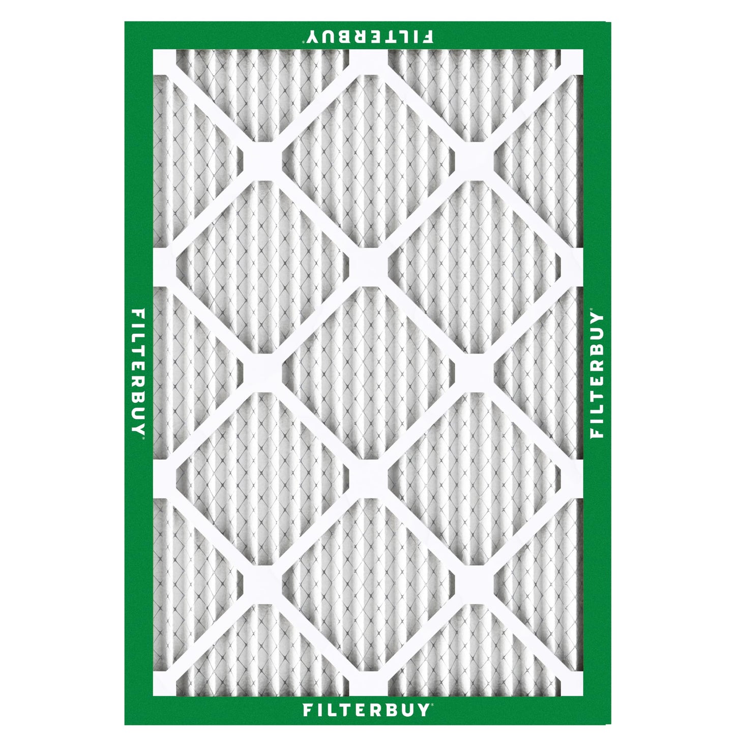 Filterbuy 20x25x1 Air Filter MERV 8 Essential Dust & Allergy Defense (12-Pack), Electrostatic Pleated HVAC AC Furnace Filters Replacement, Made in USA (Actual Size: 19.50 x 24.50 x 0.75)