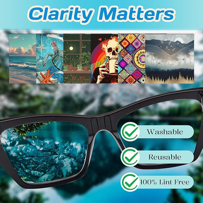 6 PCS Glasses Cleaning Cloth Eyeglass Lens Cleaning Cloth Eyeglasses Wipes