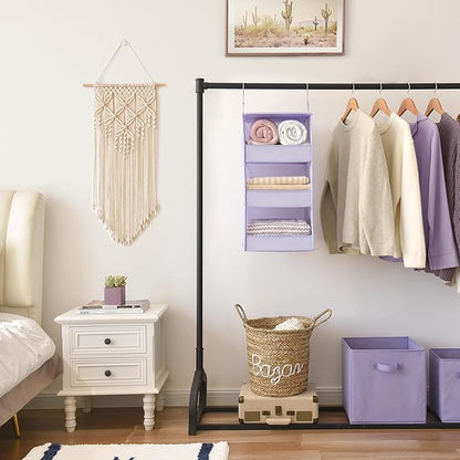 GRANNY SAYS 3 Shelf Hanging Closet Organizers and Storage, Collapsible Closet