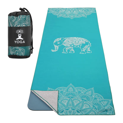 MoKo Yoga Towel, Non Slip Hot Yoga Blanket Printing Pattern Quick Dry with Corner Pocket for Bikram, Pilates, Gym Workout, Outdoor Picnic