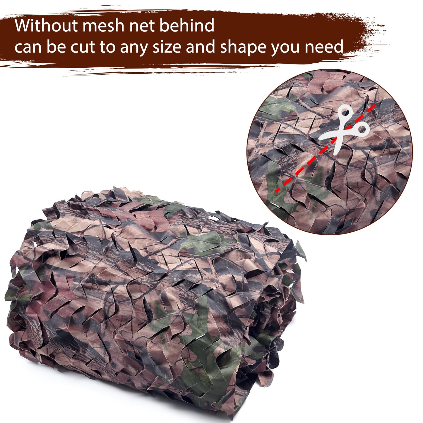Yeacool Camo Netting Mesh Camouflage Netting Military Surplus Hunting Blind Net for Camping Military Theme Party Decor Backdrop Sunshade Car Cover Shooting (Camo Bionic Leaves,9.8ftx19.7ft, 3m*6m)