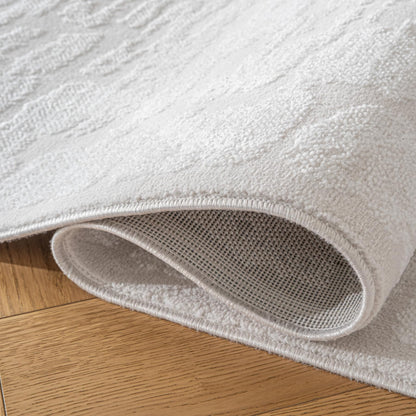 Revival Rugs Reverb 8'x10' Area Rugs for Living Room Bedroom Dining Room - Washable, Oeko-TEX Certified, Modern, Ivory