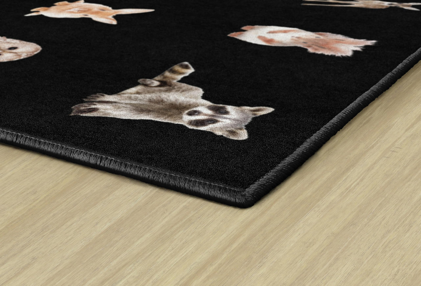 Flagship Carpets Woodland Animals Criss Cross Applesauce Children's Classroom Décor Area Rug for Schools, Durable and Fun for Learning Centers, Daycares and Preschools, 7'6" X 12'