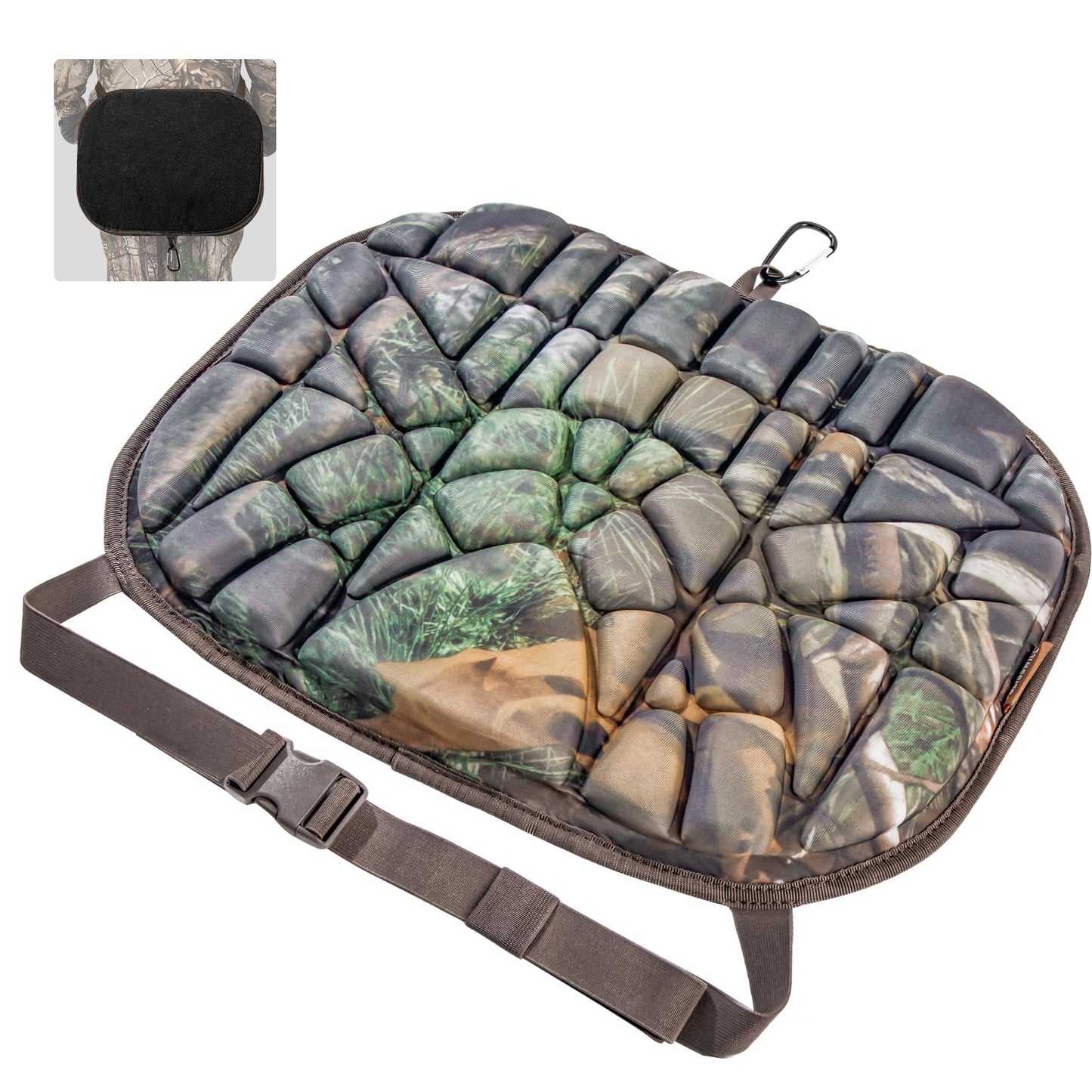 BLISSWILL Hunting seat Cushion，Stadium Cushion，100% Memory Foam Silent Lightweight for Camping, Hunting, Fishing，Camping，Outdoor