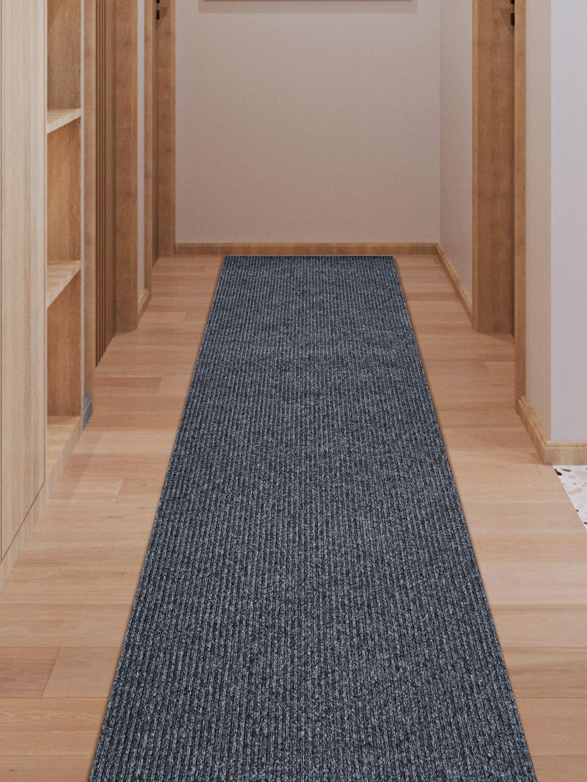 Socomf 3X10ft Runner Rugs with Rubber Backing, Non Slip Indoor Outdoor Carpet Runner for Hallway Custom Size Floor Mat，Washable Area Rugs for Entryway Balcony Patio Kitchen Garage Stair Laundry
