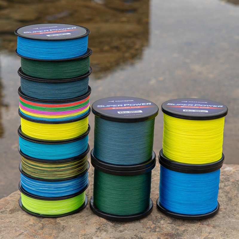 KastKing Superpower Braided Fishing Line,Low-Vis Gray,10 LB,327 Yds