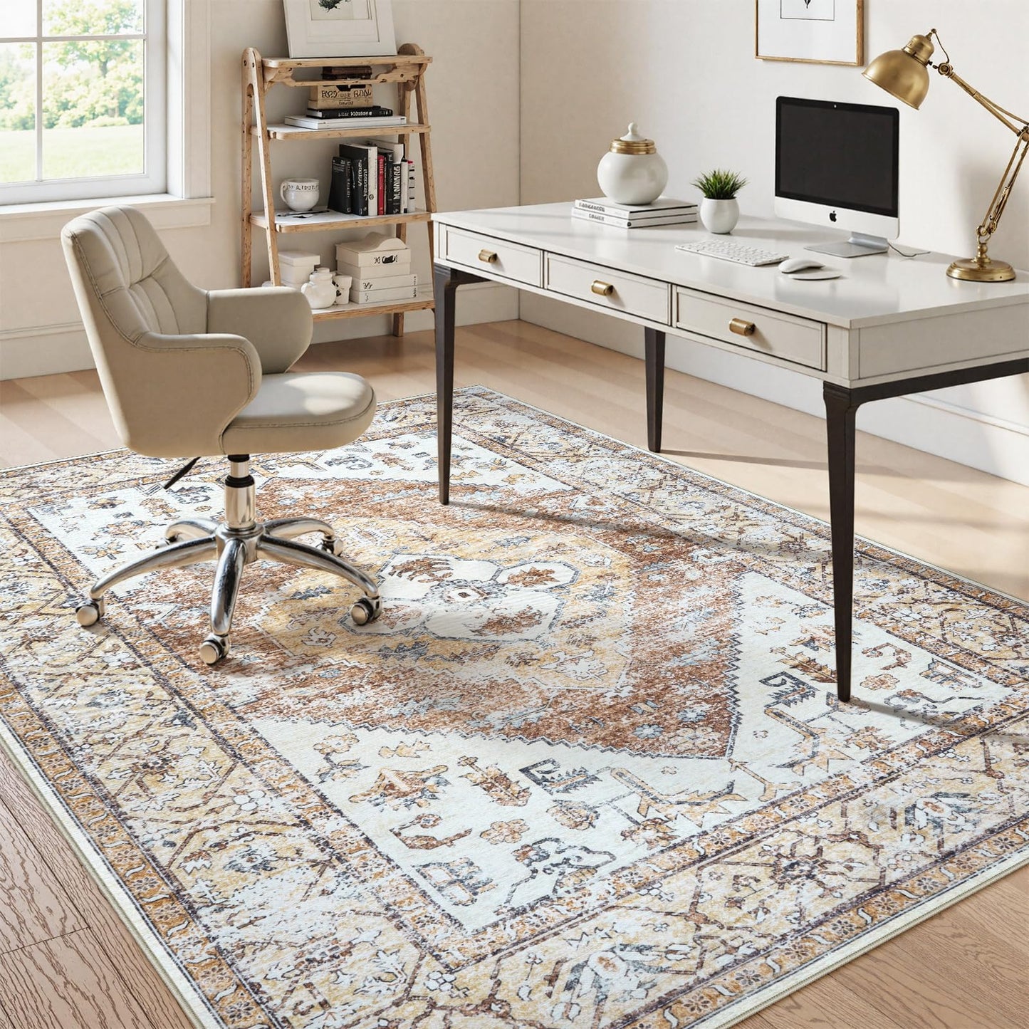Anidaroel Home Office Chair Mat for Hardwood Floor, 8x10 Under Desk Rug for Rolling Chair, Desk Mat for Chair, Gaming Chair Mat, Anti-Slip Backing Large Floor Protector Rug for Home Office