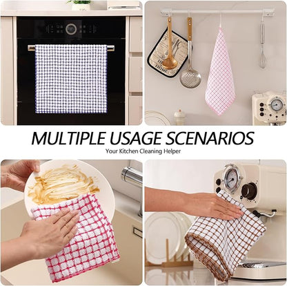 Homaxy Kitchen Towels and Dishcloths Set, 16 x 25 and 12 x 12 Inches, Super