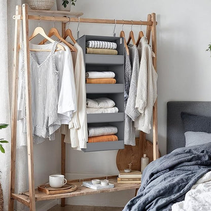 GRANNY SAYS 4-Shelf Hanging Organizer, Closet Hanging Shelves, Closet Hanging