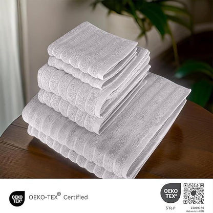Classic Turkish Towels 6 Piece Heavy Duty Fast Drying Bath Sets Made