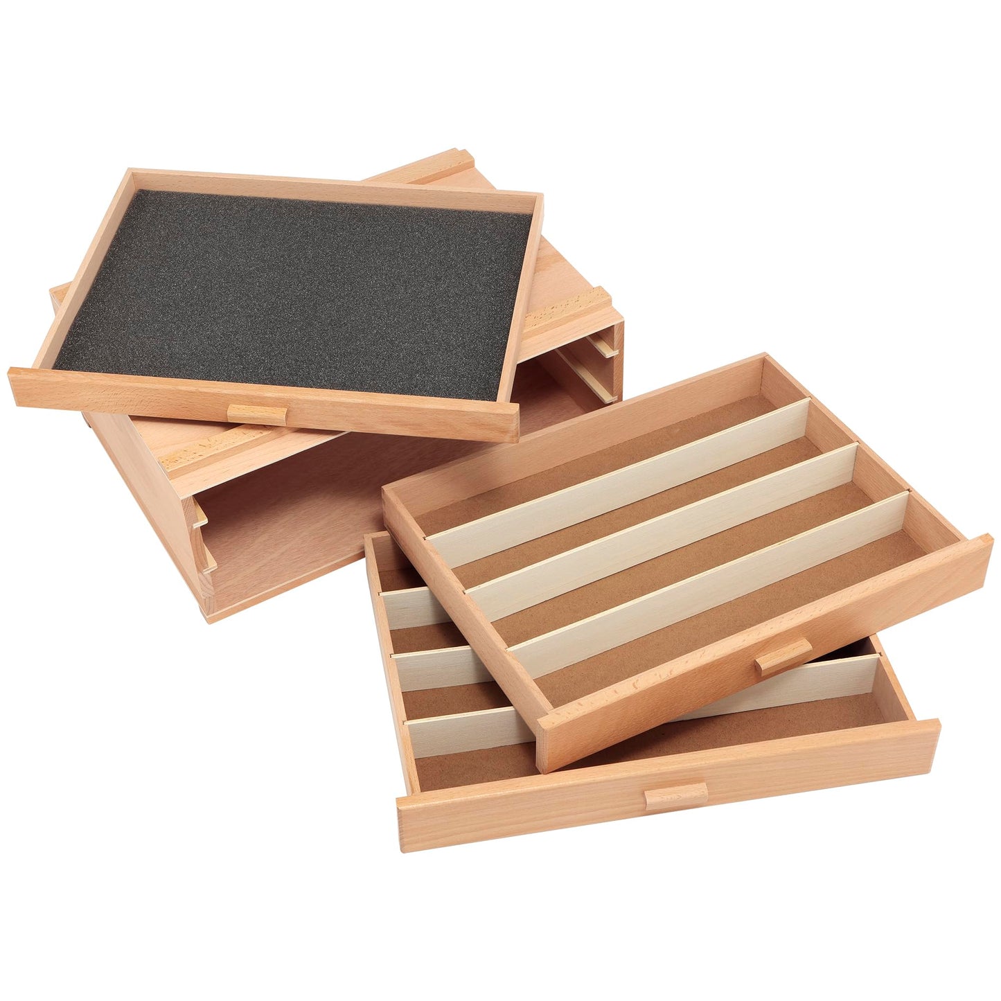 HG Art Concepts Artists Storage Chests - Premium Studio Organizer for Paint Tubes, Brushes, Pencils, Markers, & More! - 4 Drawer - 2 Pack
