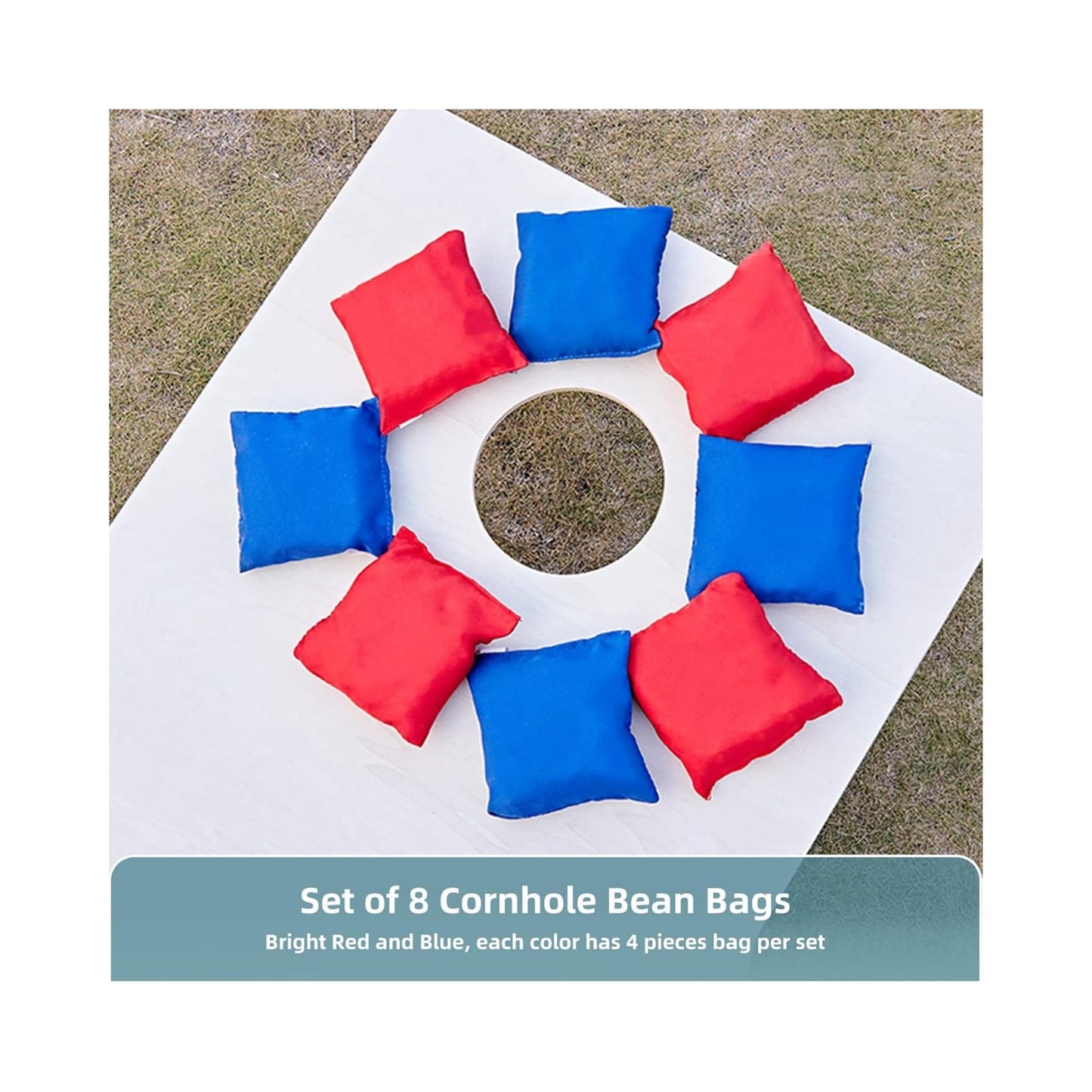 Bags Bean Bags for Tossing - Mini Cornhole Bean Bags for Cornhole Game Replacement Toss Bags Set of 8 (2In)