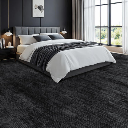 LIANLAM Washable Rug 8x10 Area Rugs for Living Room - Stain Resistant Non-Slip Backing Boho Rug for Bedroom,Durable & Ultra-Thin Vintage Large Area Rug(8x10,Black)