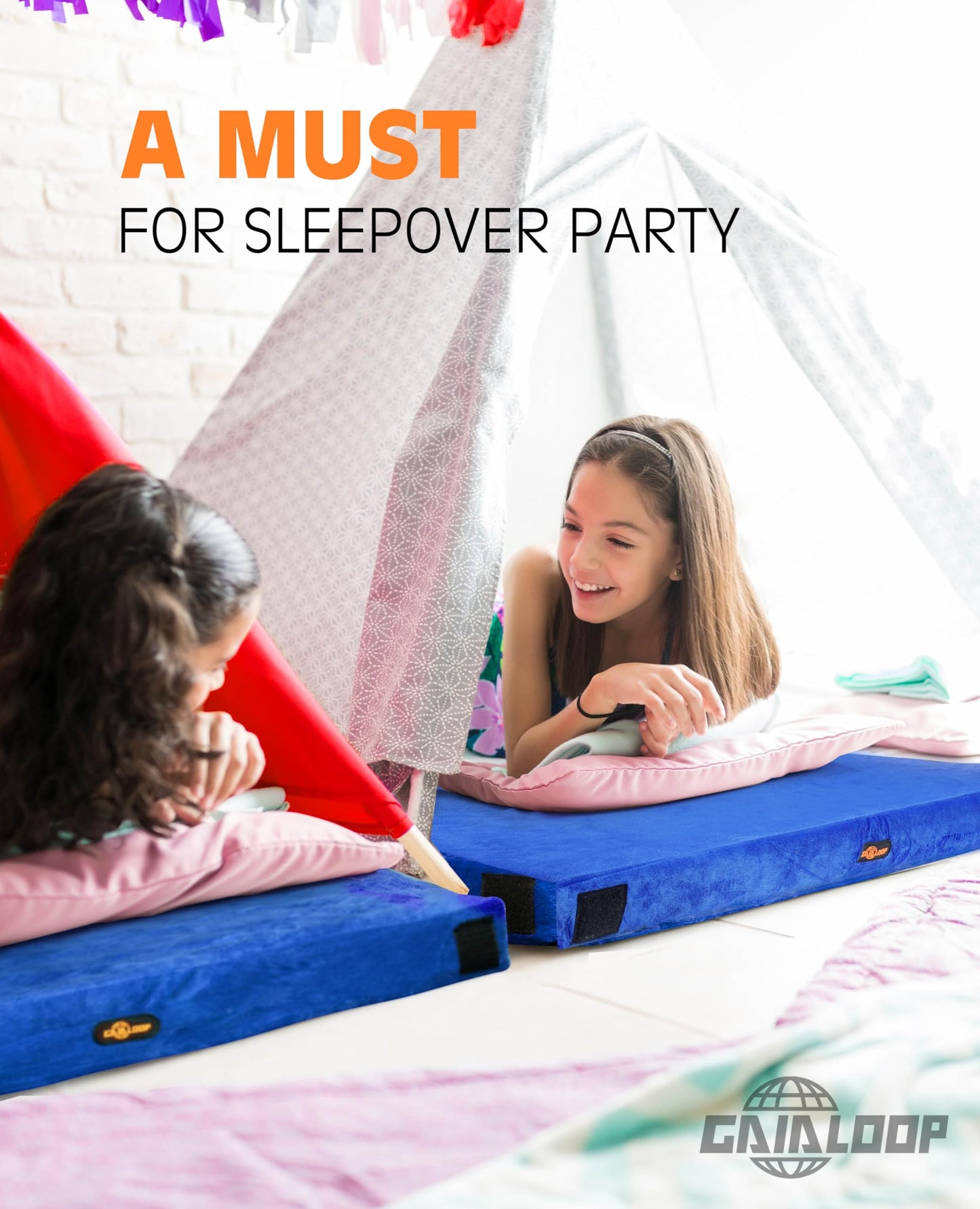 GAIALOOP 4 INCH Thick Memory Foam Camping Pad Futon Mattress, Portable Floor Sleeping Mat Sleepover Guest Bed Roll Up Mattress for Outdoor Extra Supportive for Side Sleepers [Single:75 * 30 * 4"]