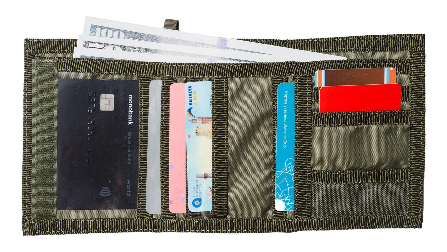 Chameleon Trifold Men Nylon Wallet - Military Tactical Mens Wallets- ID Card Holder - Canvas Thin Front Pocket Travel Wallet -Coin Zipper Pocket