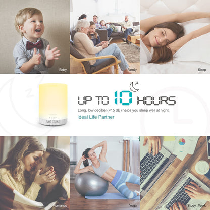 ASAKUKI 300ML Essential Oil Diffuser, Quiet 5-in-1 Premium Humidifier, Home Fragrance Aroma Diffuser with 7 LED Color Changing Light and Auto-Off Switch -Light Brown