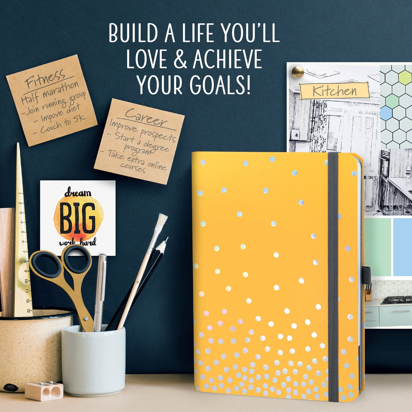 Boxclever Press Goal Planner – Luxury Undated Weekly Planner to Increase Productivity & Achieve your Goals. Weekly, Monthly, Quarterly Undated Planner with Vision Boards & Habit Trackers. 8.5 x 5.5ins