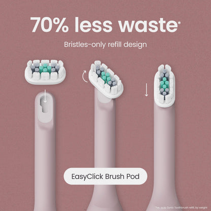 Quip Ultra Next Generation Smart Toothbrush - Timed Electric Toothbrush with Case - Replaceable Brush Head, Soft Bristles, Silicone Handle, 30-Day Battery Life - Travel Toothbrush - Dusk