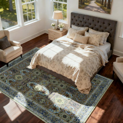 Kitogna 5x8 Area Rugs for Living Room, Foldable Soft Rugs for Under Table & Bedroom, Anti-Slip with Low Pile for Dining Room Easy to Store