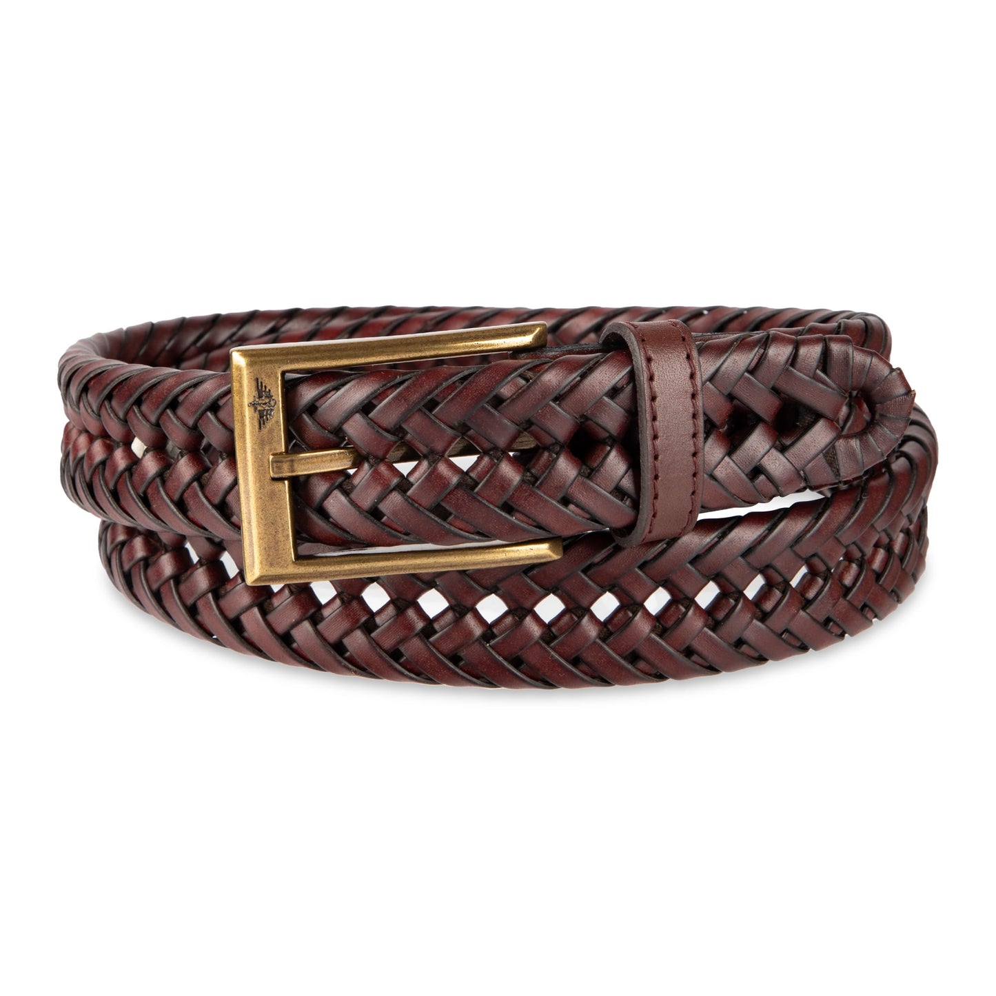 Dockers Men's Leather Braided Casual and Dress Belt,Brown,32
