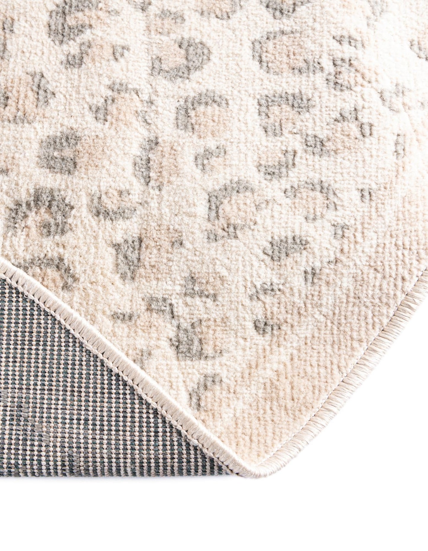 Rugs.com Savannah Collection Rug – 4 Ft Round Ivory Medium-Pile Rug Perfect for Kitchens, Dining Rooms