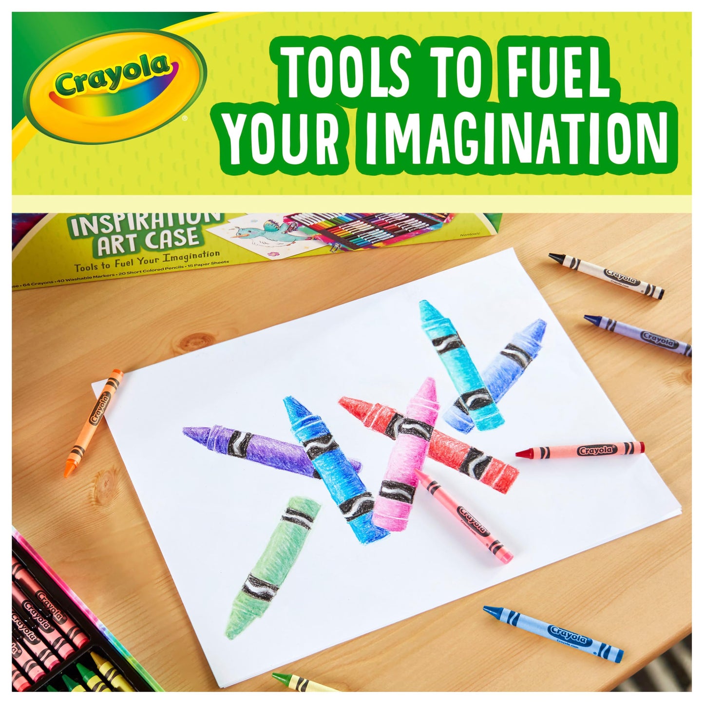 Crayola Inspiration Art Case Coloring Set - Tie-Dye (140ct), Essential Easter Basket Stuffers, Art Supplies Set For Kids, Travel Drawing Kit, Gift for Girls & Boys, Ages 5+ [Amazon Exclusive]
