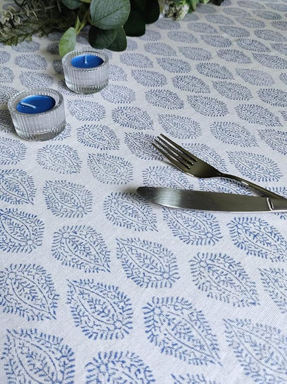 ATOSII Amalfi 100% Cotton Boho Square Fall Tablecloth, Handblock Print Table Cloth for Kitchen I Dining Table Linen Fall Décor I Parties Wedding Outdoor Christmas Thanksgiving I Fall 60 X 60 Inches