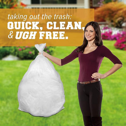 Plasticplace 65 gallon Trash Bags │ 1.5 Mil │ Clear Heavy Duty Garbage Can