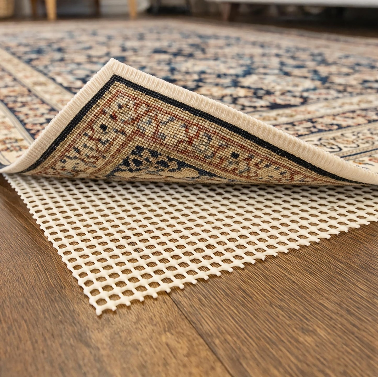Home Must Haves Anti-Slip Strong Hold Firm Grip Non-Slip Rug Pad (0.125"), Beige, 2x18 Feet, RP2-2x18