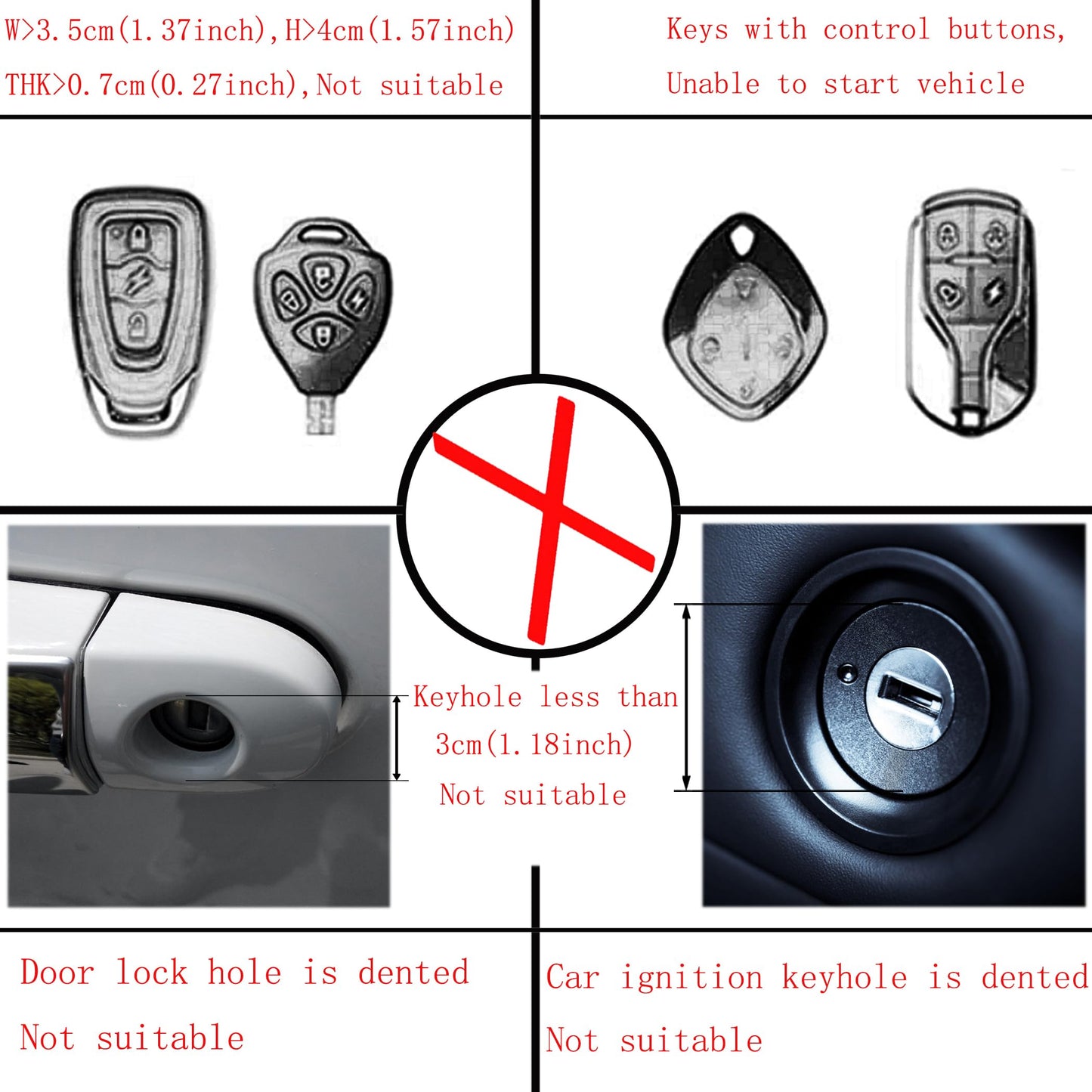 MEEBOY Handmade Leather car Key Sleeve for Broken Key car Key Cover for Men and Women (Coffee)