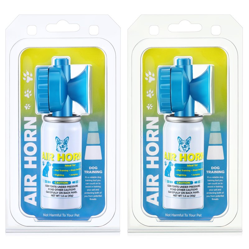 HappyAlley Air Horn, 1.4 oz 120 dB Loud Safety Alarm, Emergency Sound Device for Outdoor Hiking Camping & Sports Events, Portable Attention Getter & Personal Safety Tool, Blue(2 Pack)