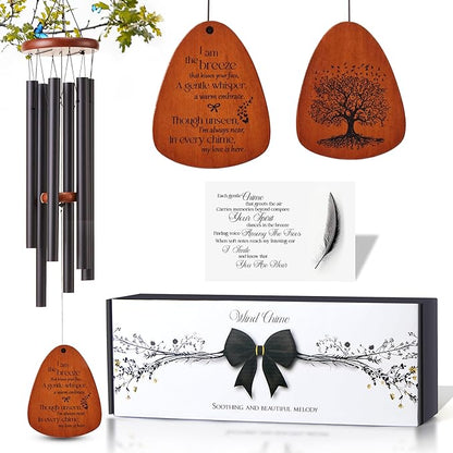 32 Inch Memorial Wind Chimes Outdoor, Sympathy Gifts for Loss of Loved One, Memorial Gifts for Loss of Mom, Sympathy Wind Chimes for Mother, Father, Brother, Sister