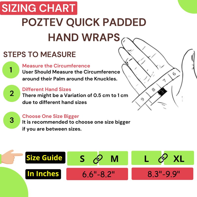 POZTEV Boxing Hand Wraps for Men & Women - Boxing Quick Wraps Inner Gloves Kickboxing Handwraps for Boxing Gloves Gear Knuckle Support Elastic Wrist Straps for Training MMA Shadowboxing Muay Thai