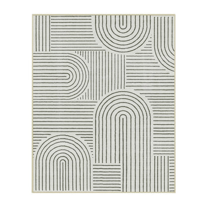 Lahome Abstract 8x10 Area Rugs for Living Room Bedroom, SoftWashable Rugs 8x10, Ultra-Thin Non-Slip Modern Dining Room Rug Non-Shedding Accent Carpet for Office Darrell (8x10ft,Black)