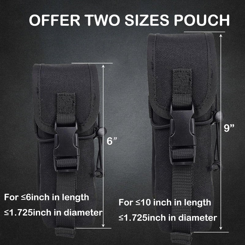 Buraku Hot Suppressor Pouch Heat Insulation Melt Resistant Rifle Pistol Silencer Storage Holster Multi-Purpose Molle Pouch Holder (Black, 9inch)
